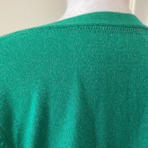 Apt. 9 XXL green sweater metallic threads - Picture 9 of 12